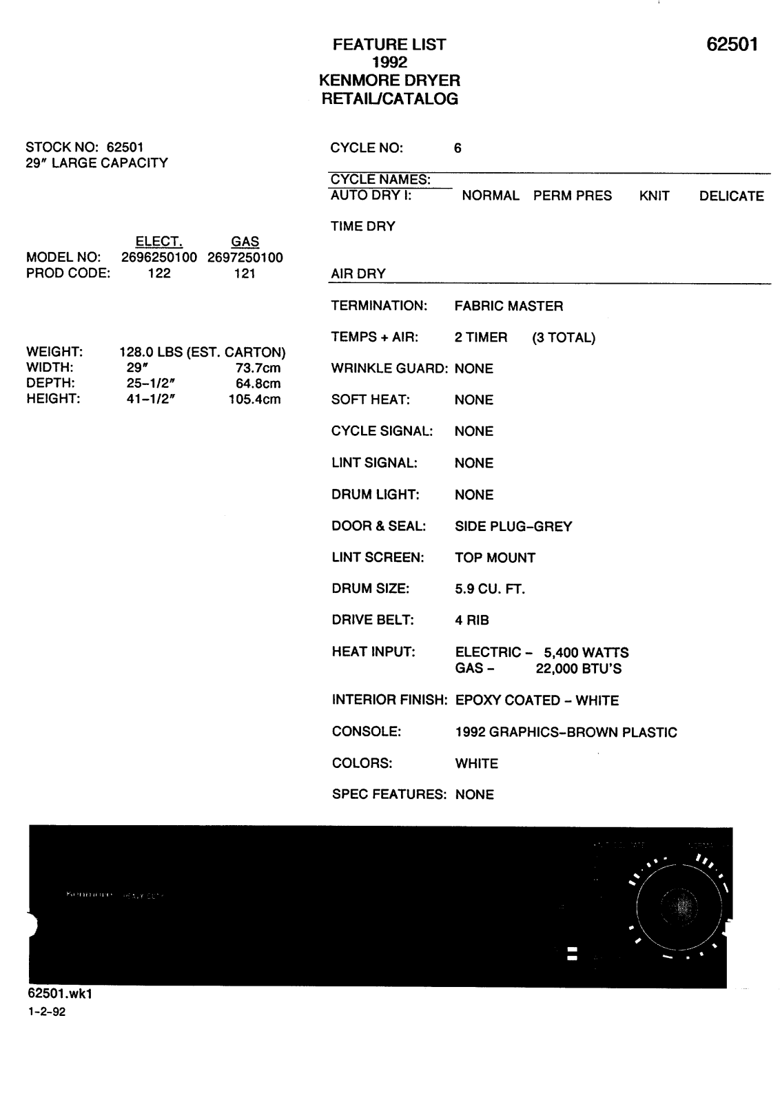 Kenmore 11097250100, 11096250100 Owner’s Manual