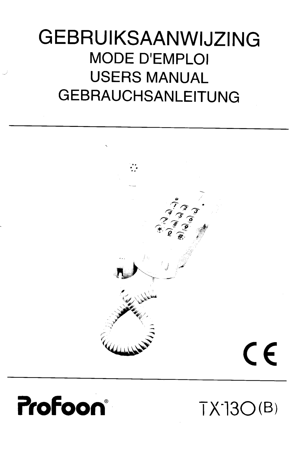 Profoon TX130 Operating Instructions - ManualMachine.com