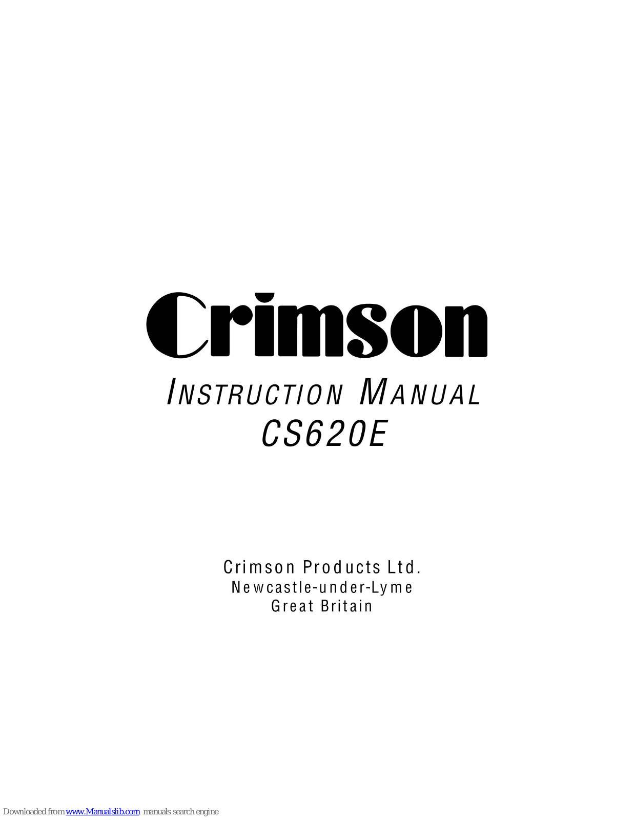 Crimson CS620E Instruction Manual