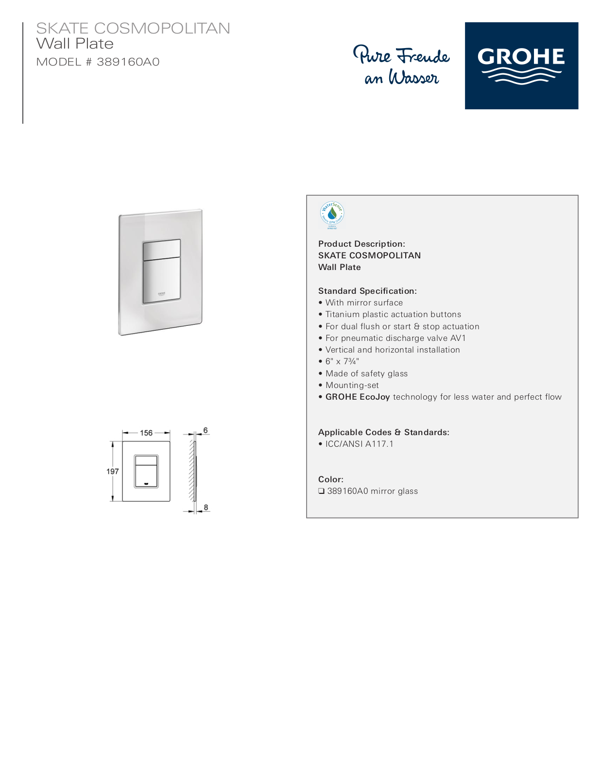 GROHE GRH4896 Specifications - ManualMachine.com
