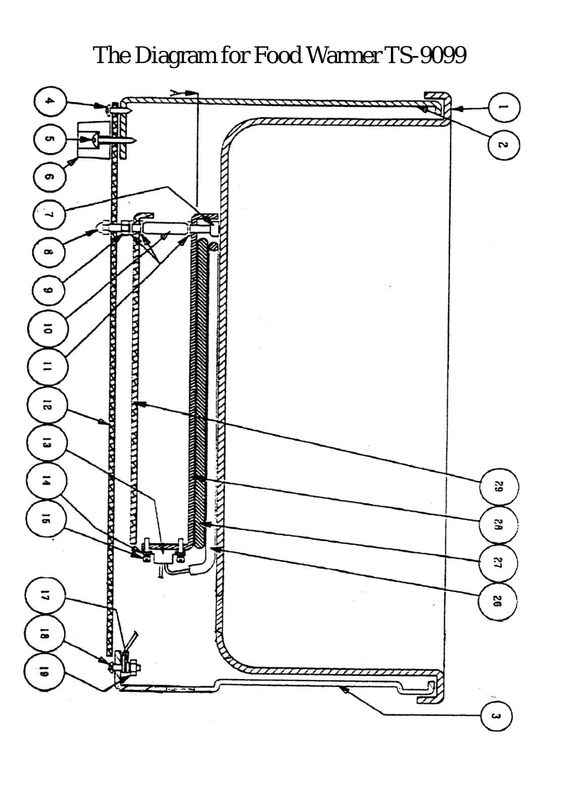 Omcan Food Machinery TS-9099 Parts List