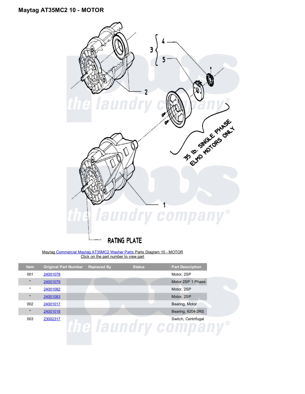 Maytag AT35MC2 Parts Diagram