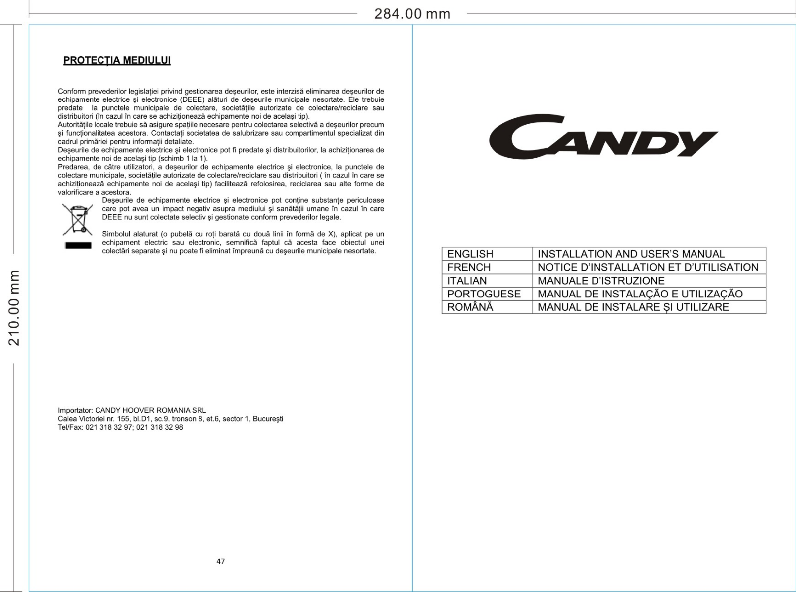 CANDY CMBI 970 LX User Manual