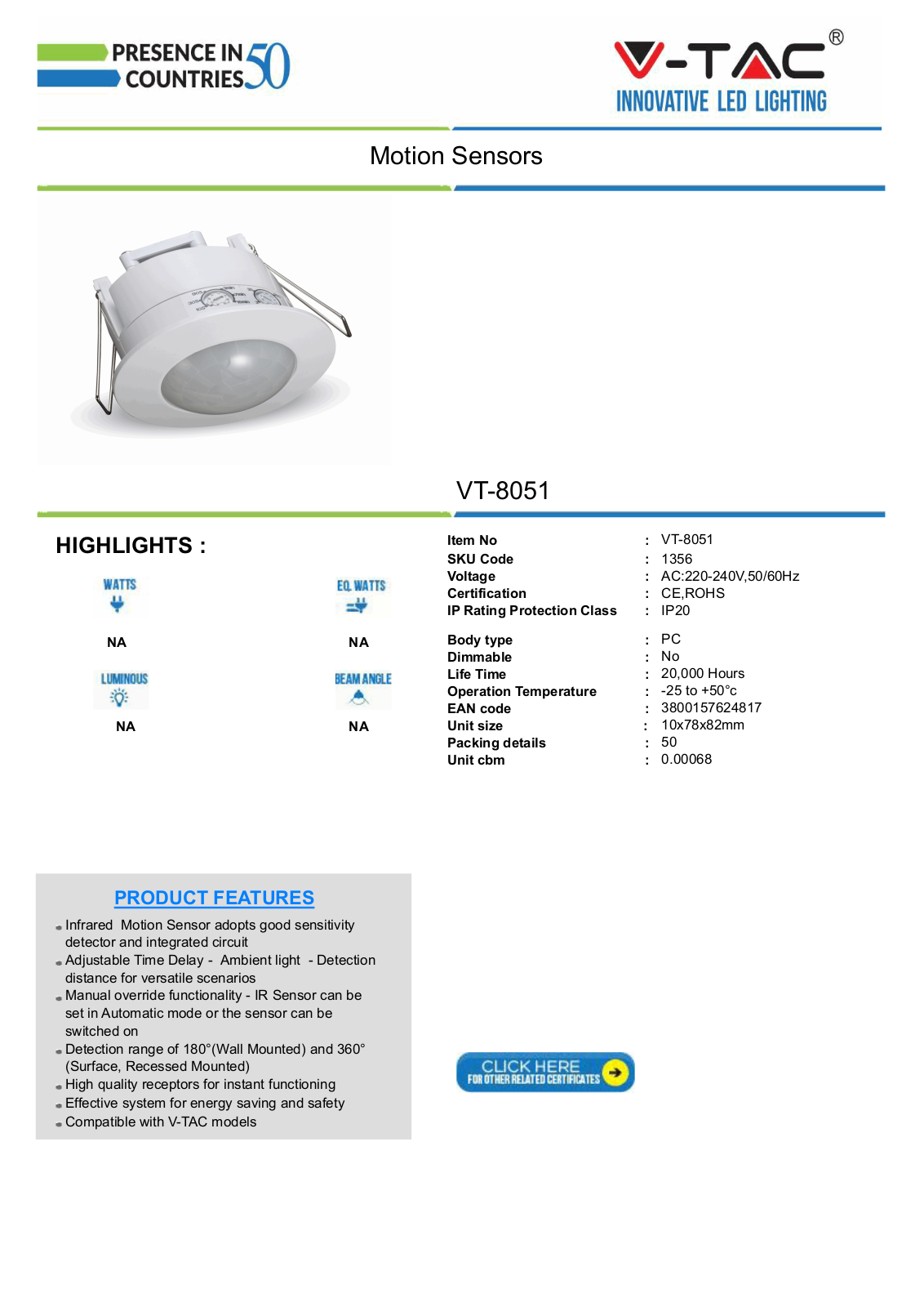 V-TAC VT-1356 Datasheet - ManualMachine.com