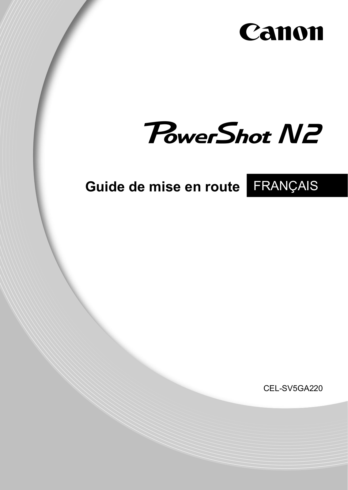 CANON N2 Guide de mise en route