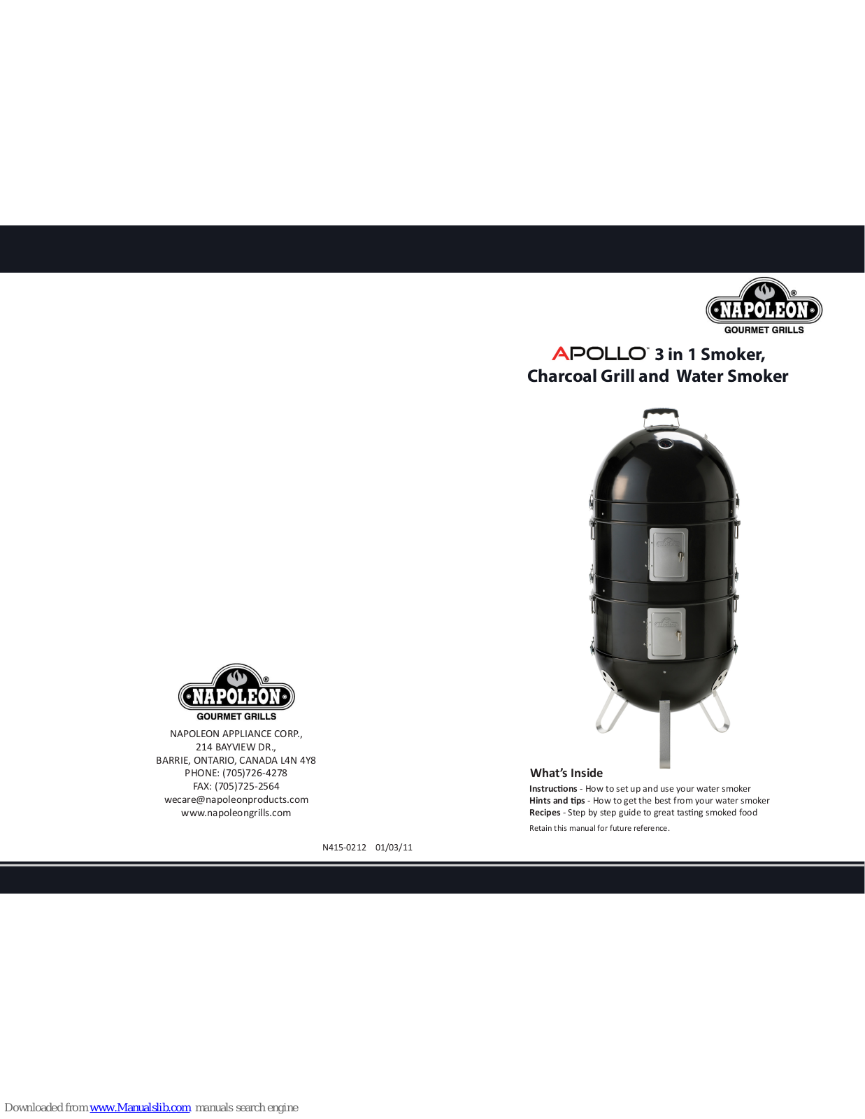 Napoleon APOLLO, Apollo AS200K-1 User Manual - ManualMachine.com