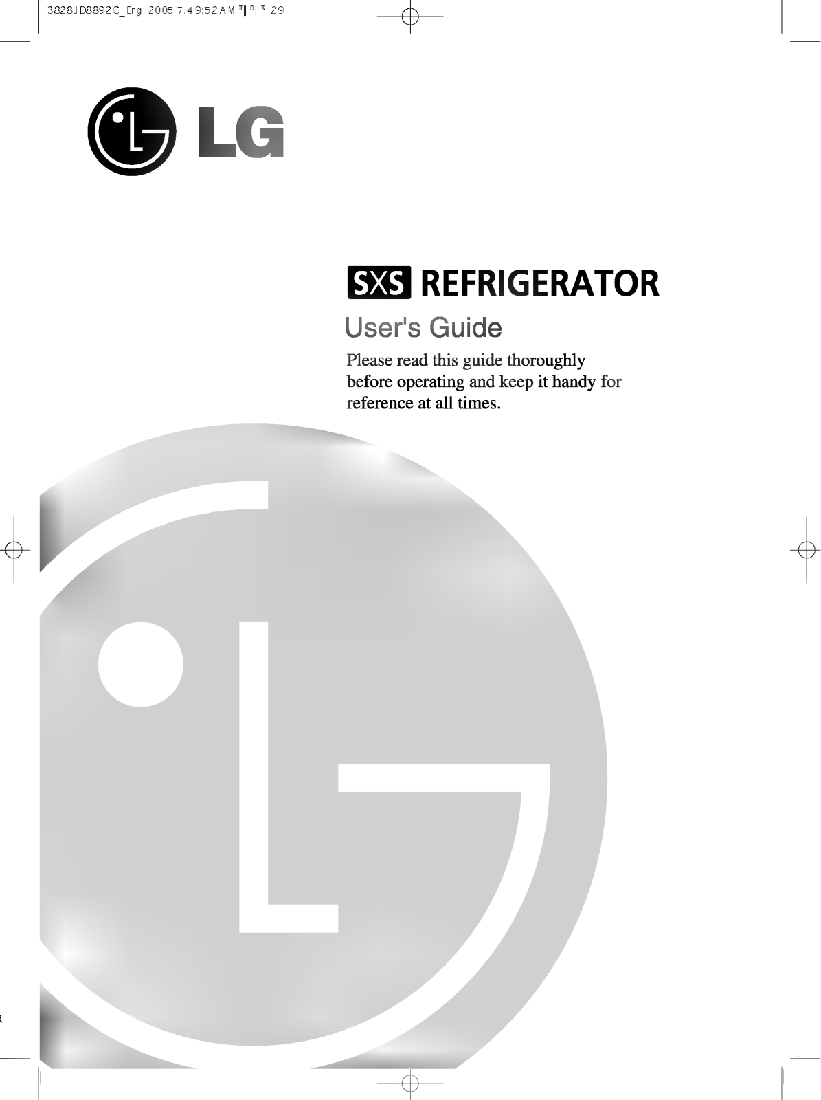 LG GR-L247QVFA Owner’s Manual
