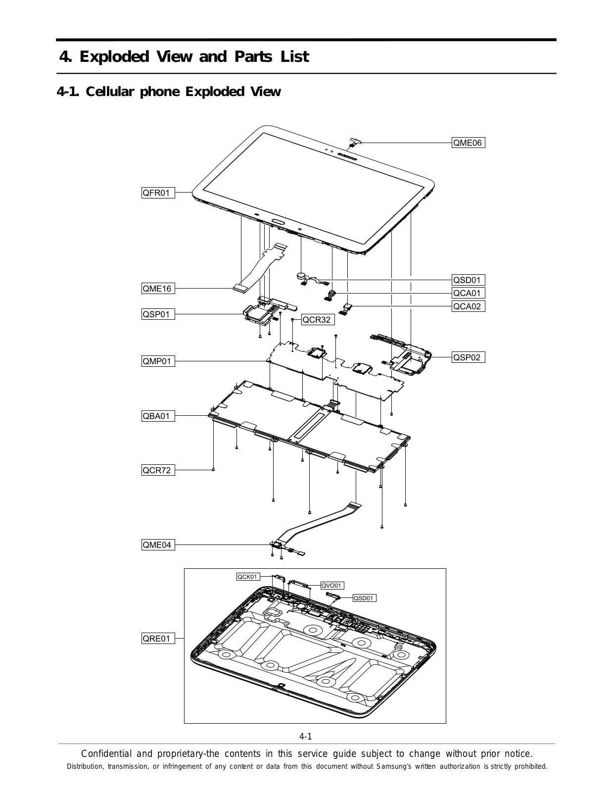 Samsung GT-P5210 Parts List