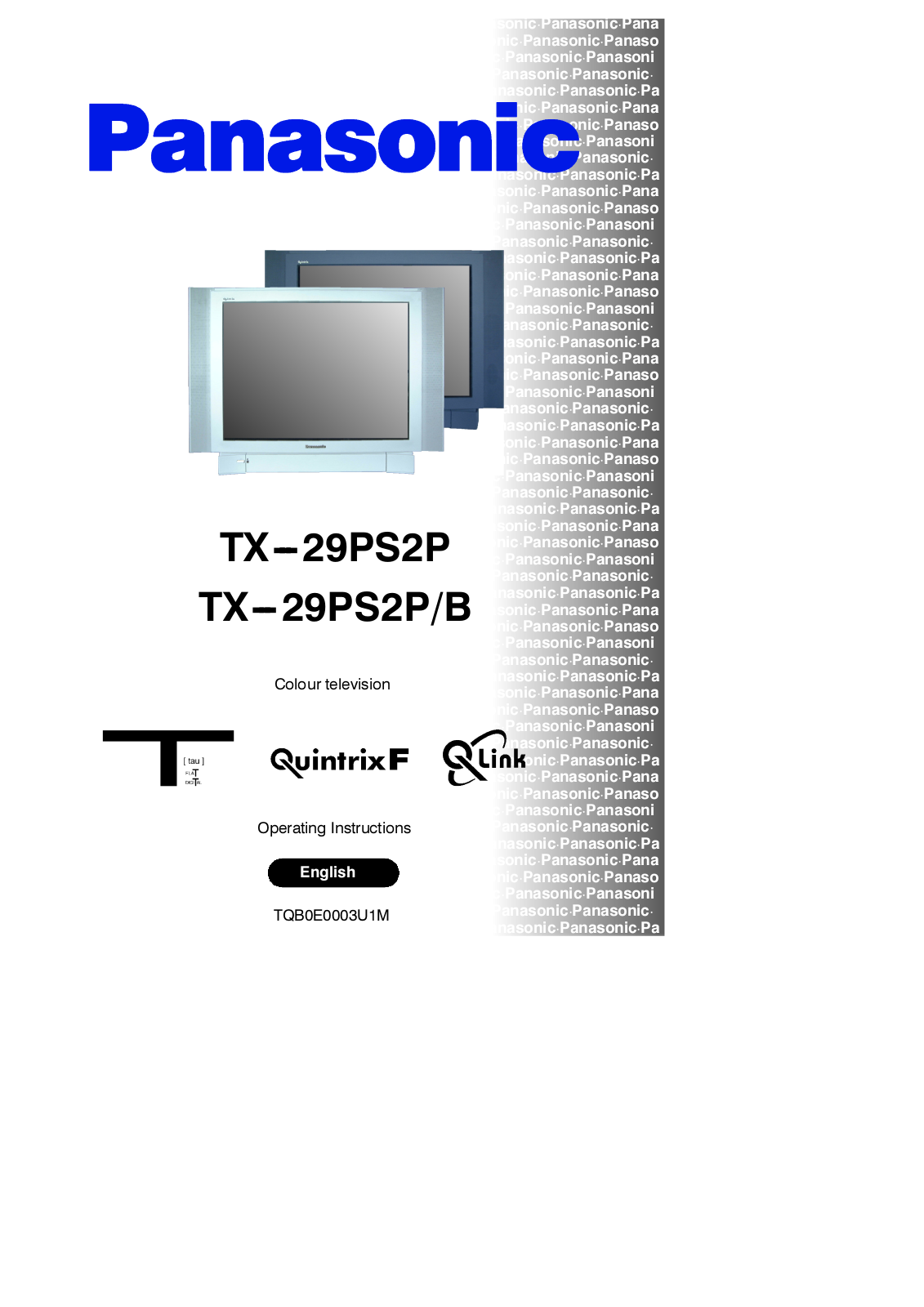 Panasonic TX-29PS2PB, TX-29PS2P User Manual