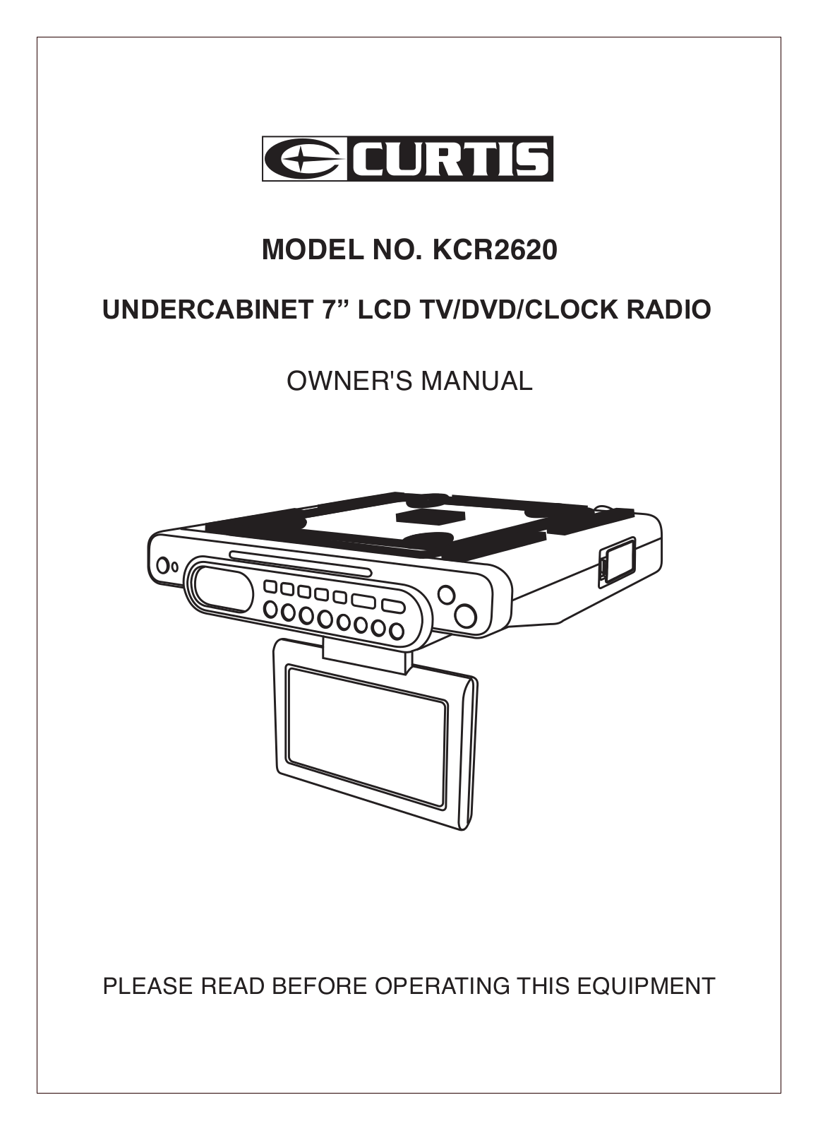 Curtis KCR2620 User Manual