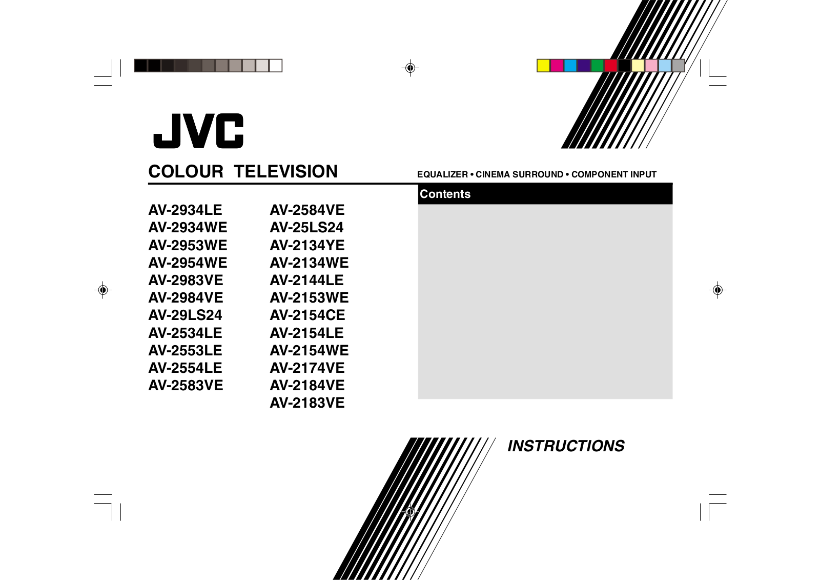 JVC AV-2154LE, AV-2584VE, AV-25LS24, AV-2183VE, AV-2983VE User Manual