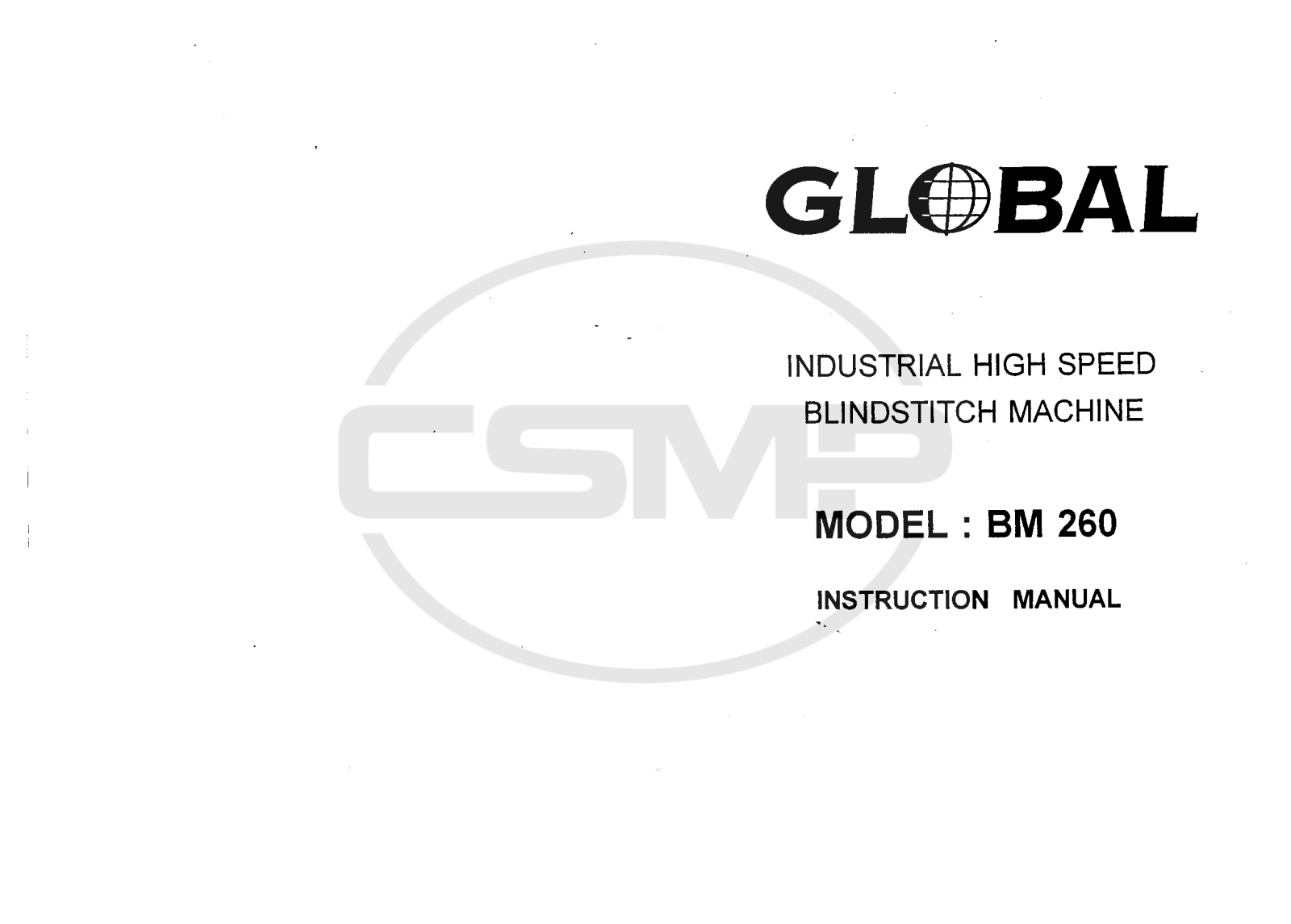 Global BM-260 Parts Book