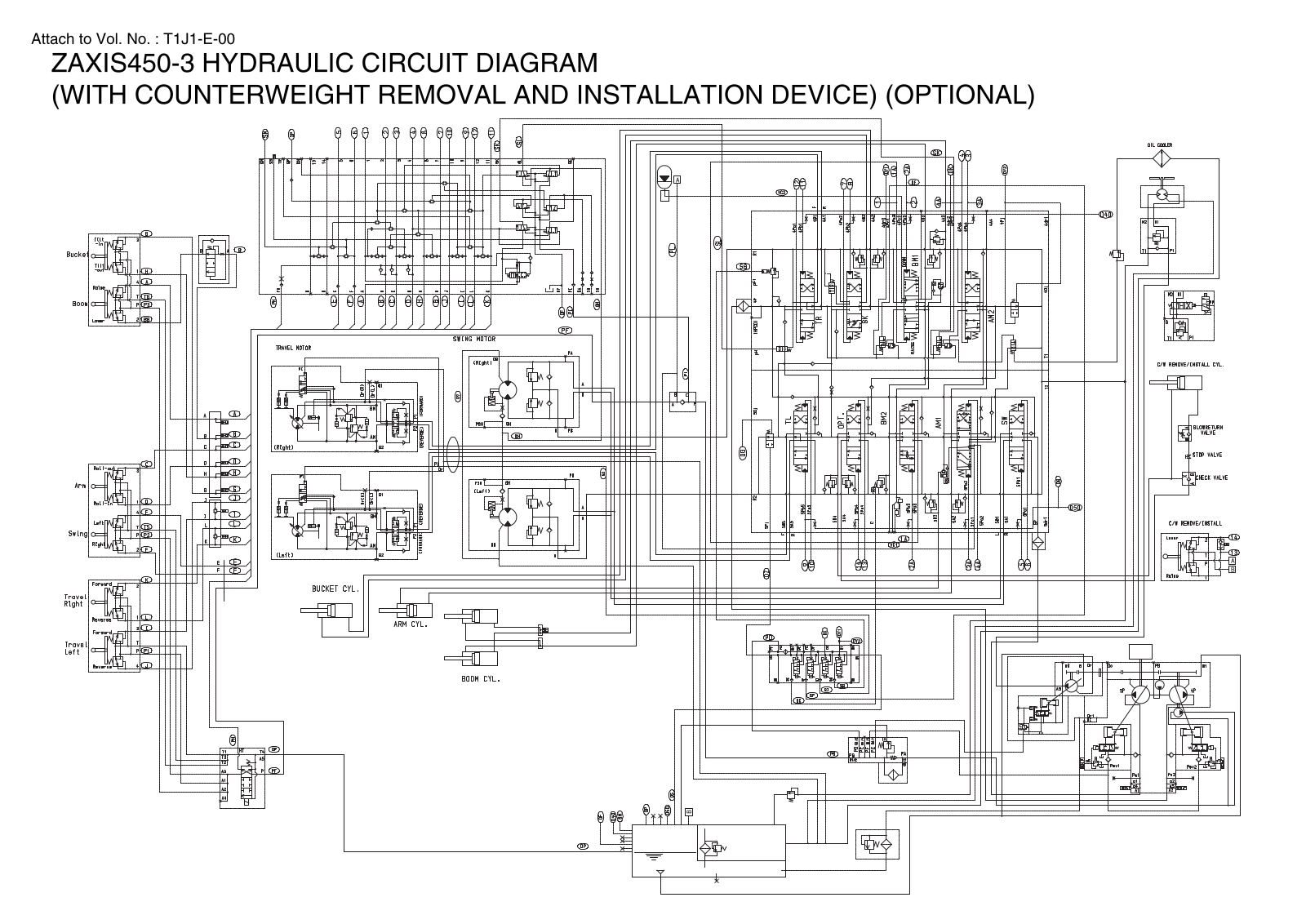 Hitachi ZAXIS450-3 Circuit Duagram