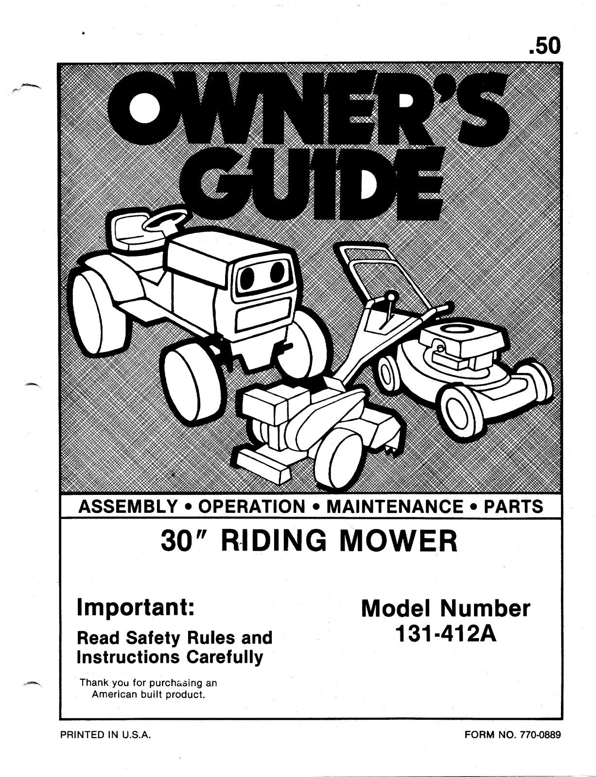 MTD 131-412A User Manual