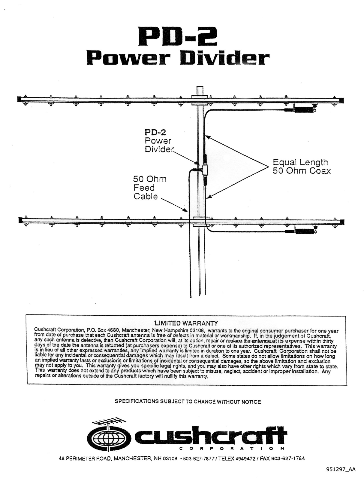 Cushcraft PD2 Instructions manual - ManualMachine.com