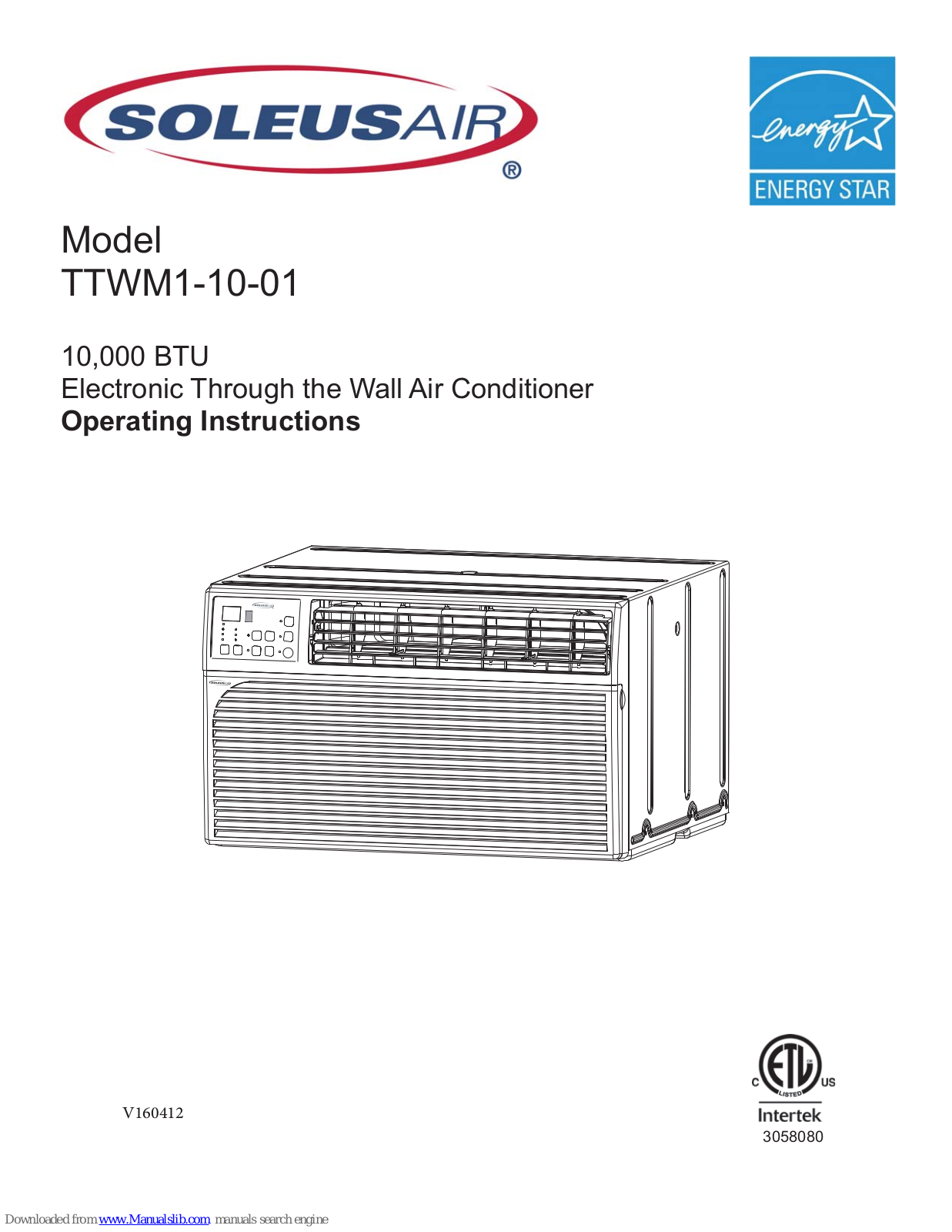 Soleus Air TTWM1-10-01, TTWM1-14H-01 Operating Instructions Manual