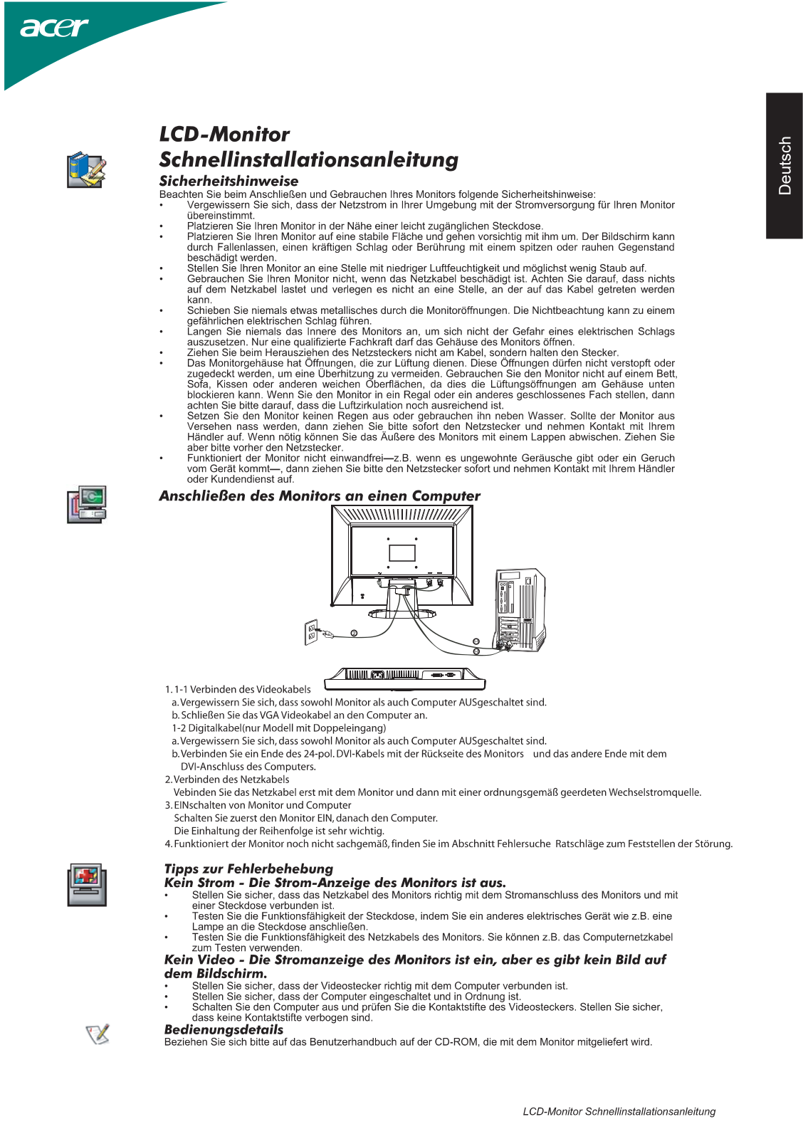 Acer AL2202W, AL2002W User Manual