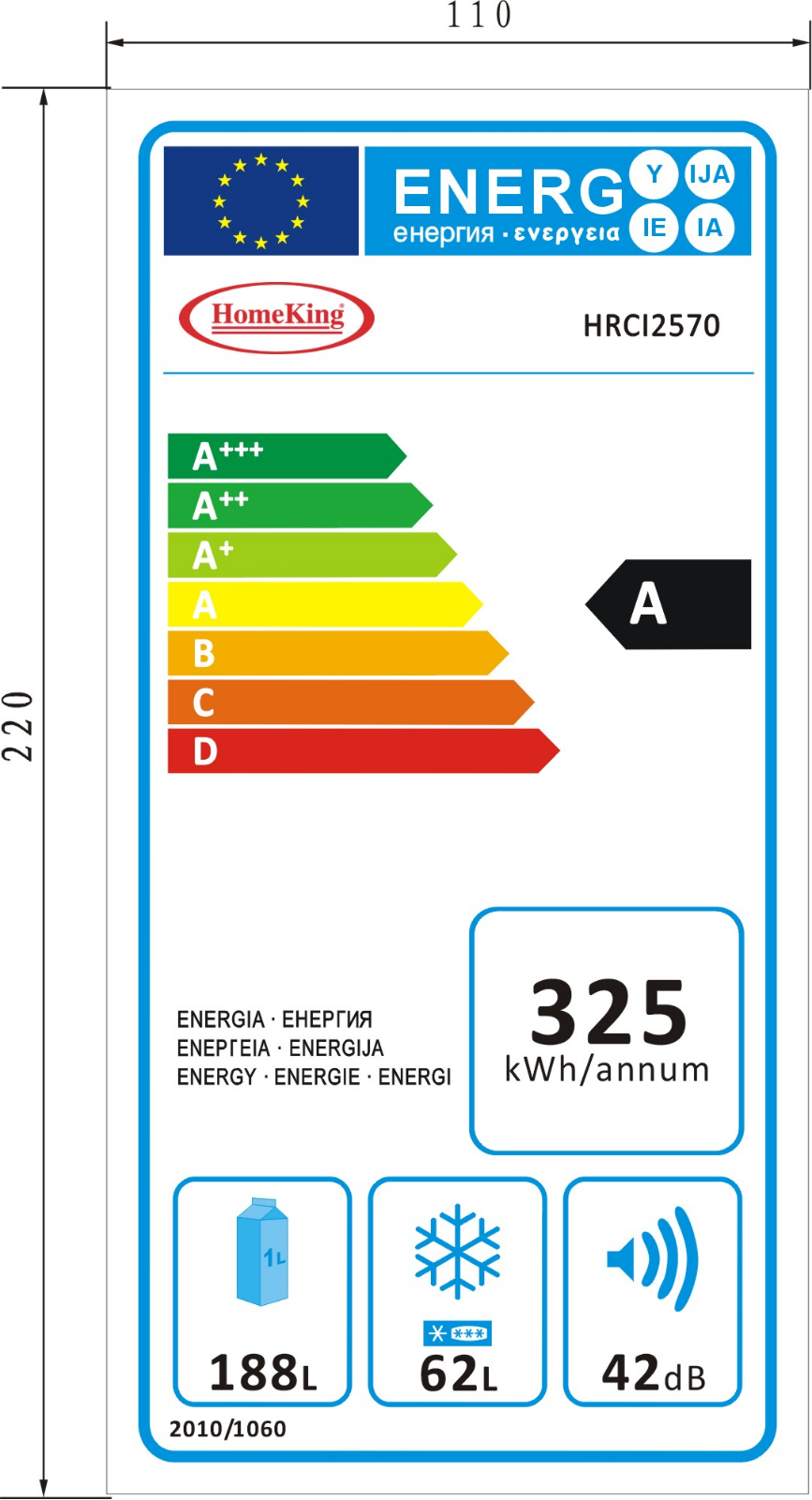 Baumatic HRCI2570 Energy label