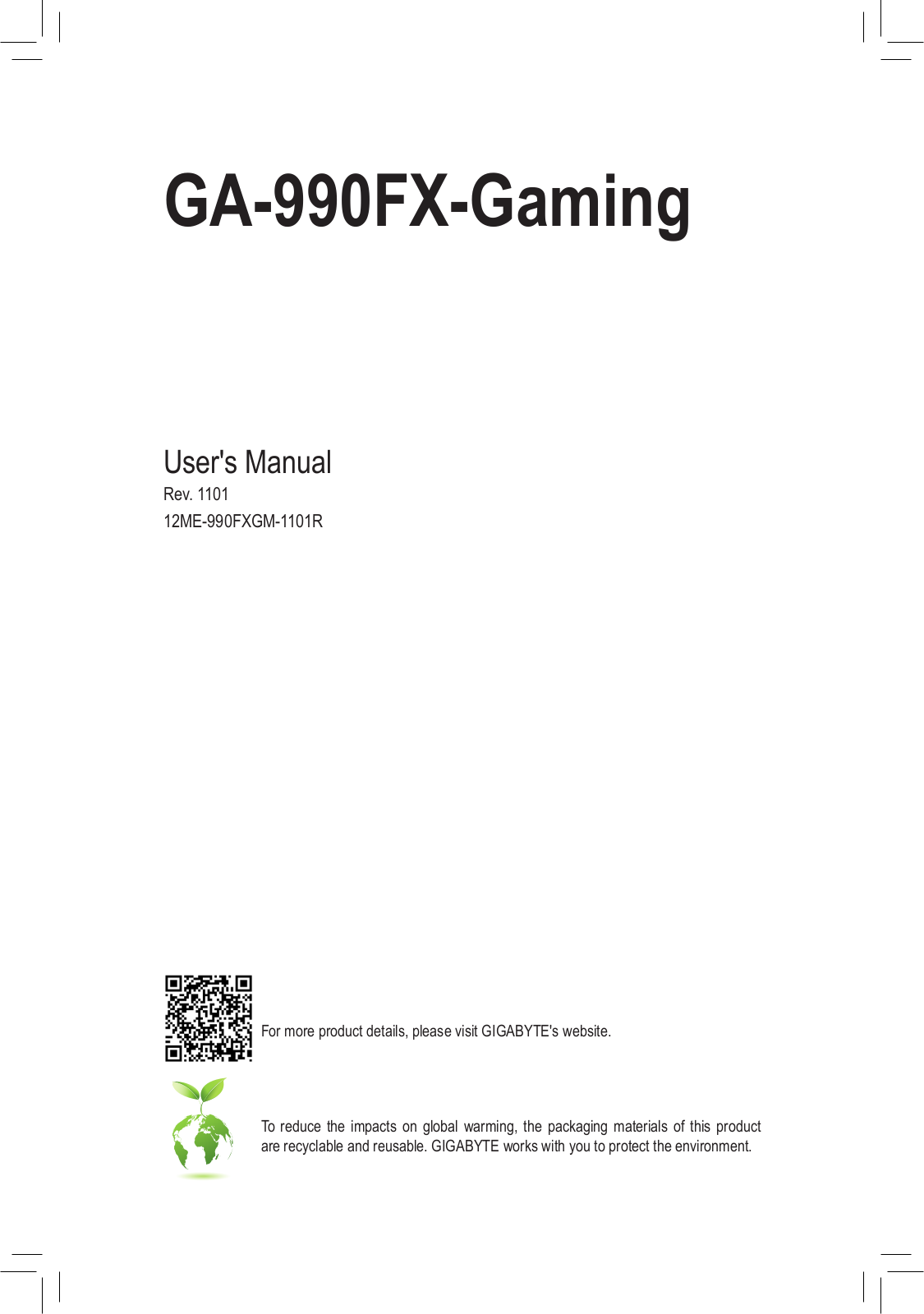 Gigabyte GA-990FX-GAMING User Manual