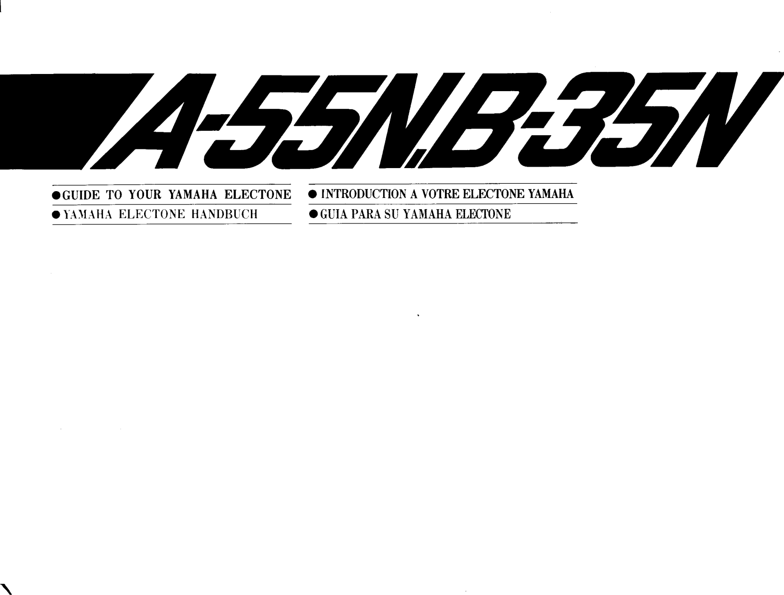 Yamaha B35N, A55N User Manual