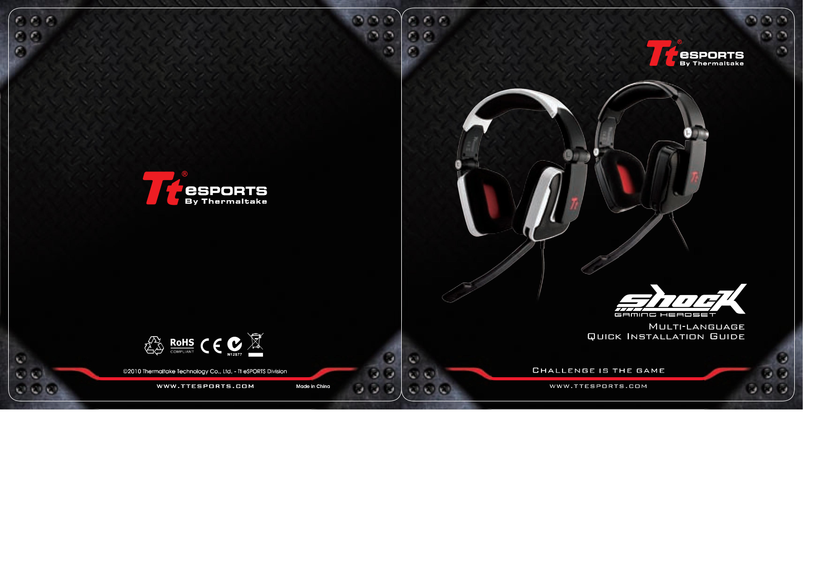 Tt eSPORTS Headset Shock User Manual