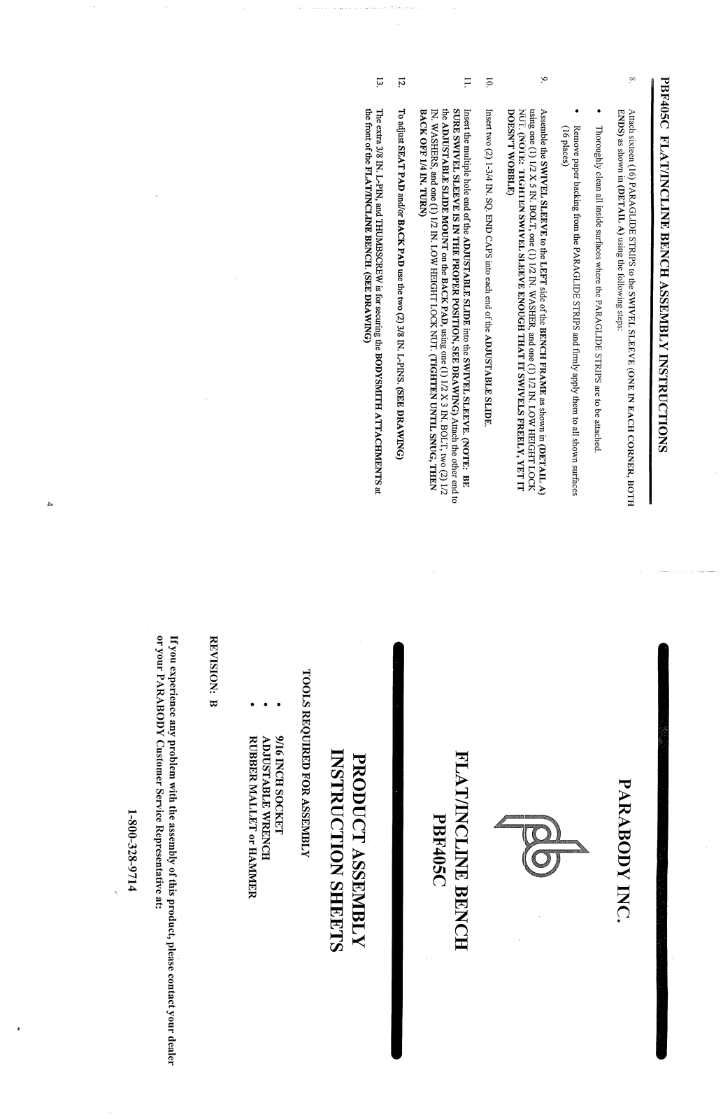 ParaBody PBF405C User Manual