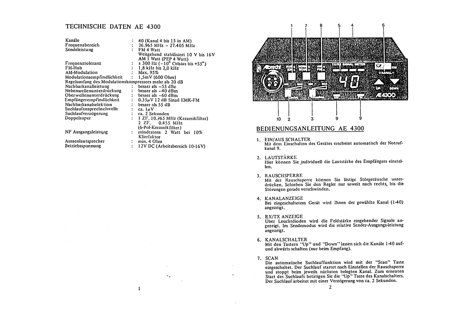 Albrecht ae4300 User Manual