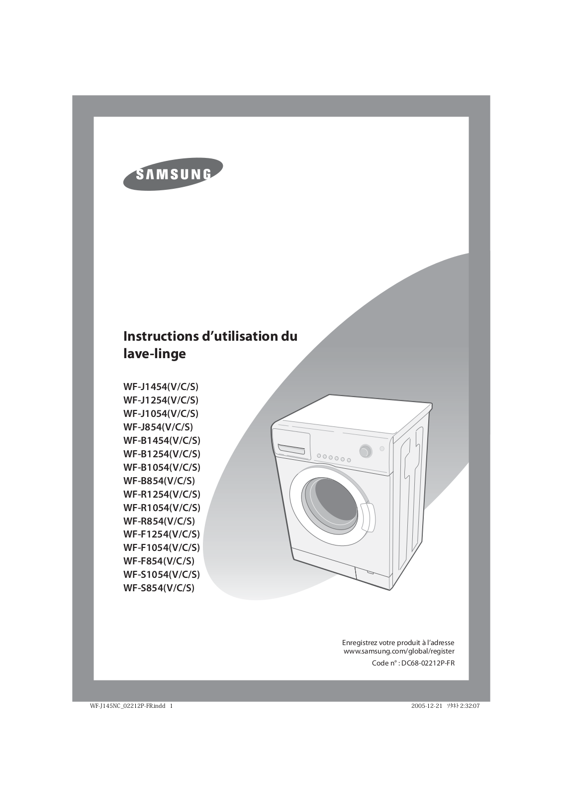 SAMSUNG WFJ1254V User Manual