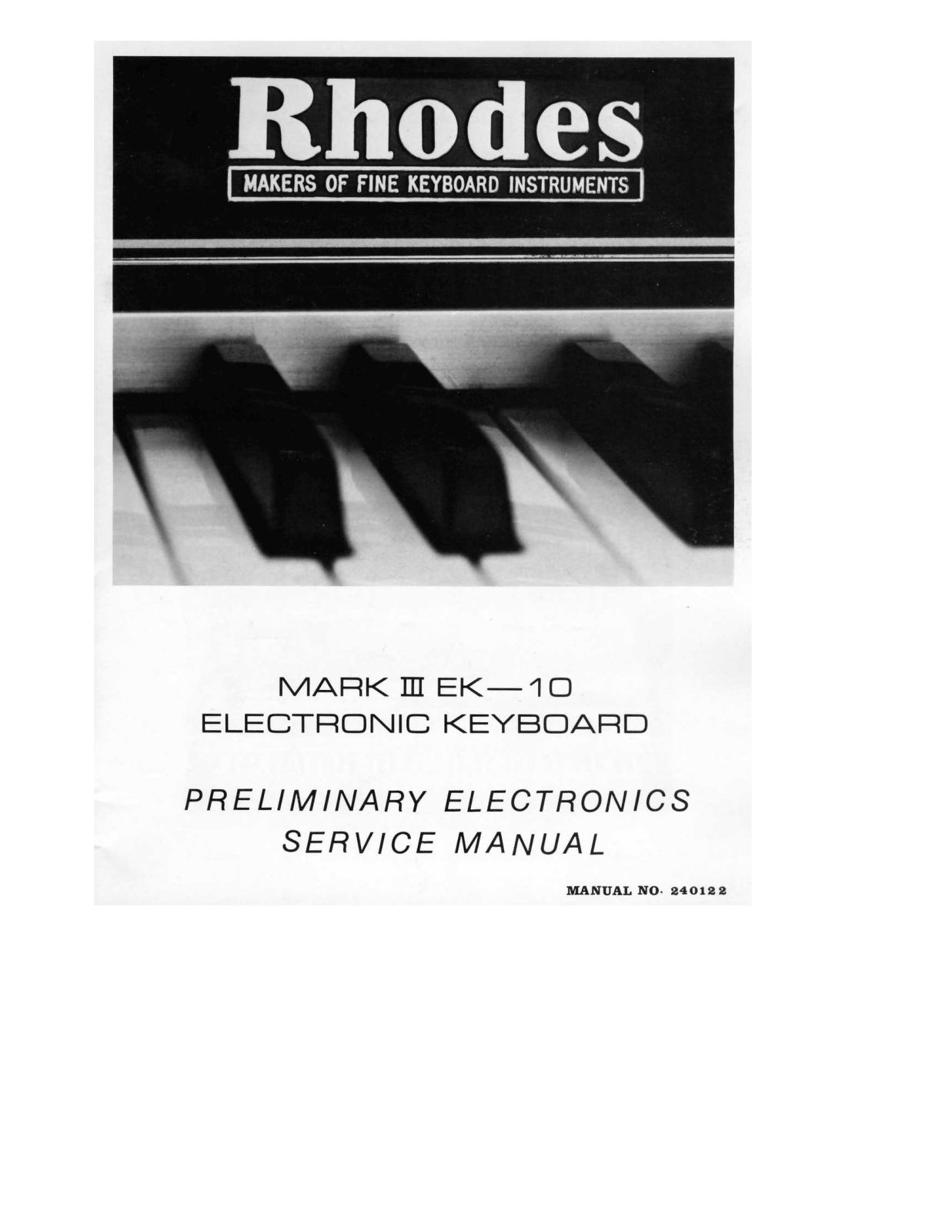 Fender mark3 Service Manual