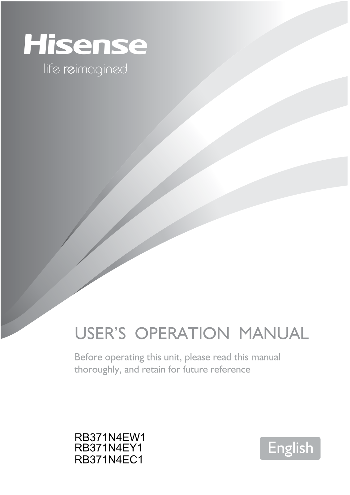 hisense RB371N4EW1 Instruction manual