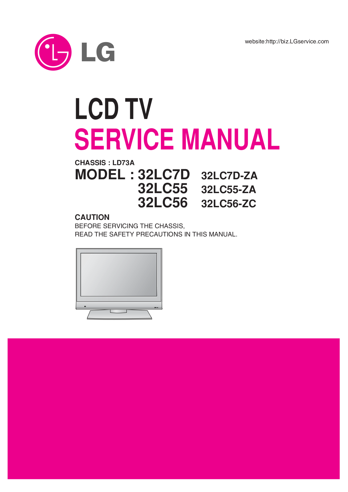 LG 32LC56-ZC, 32LC56, 32LC55-ZA, 32LC55, 32LC7D-ZA Service Manual