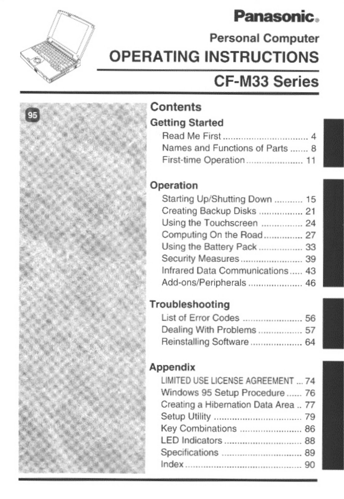 Panasonic CF-M33W5M User Manual