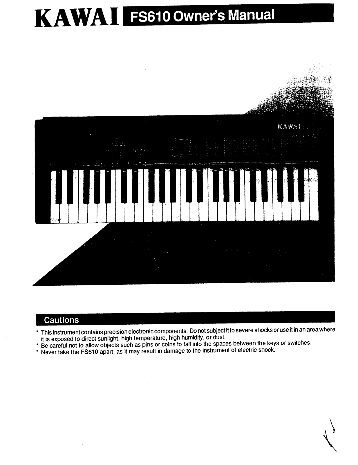 Kawai FS610 User Manual