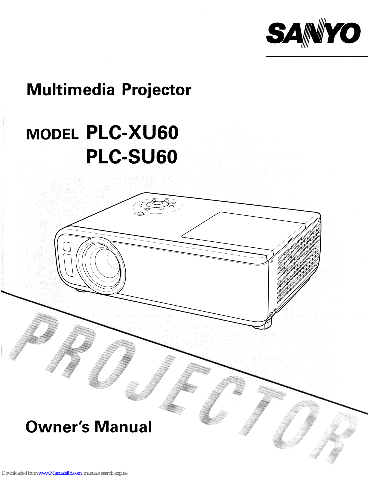 Sanyo PLC-XU60,PL-SU60 Owner's Manual