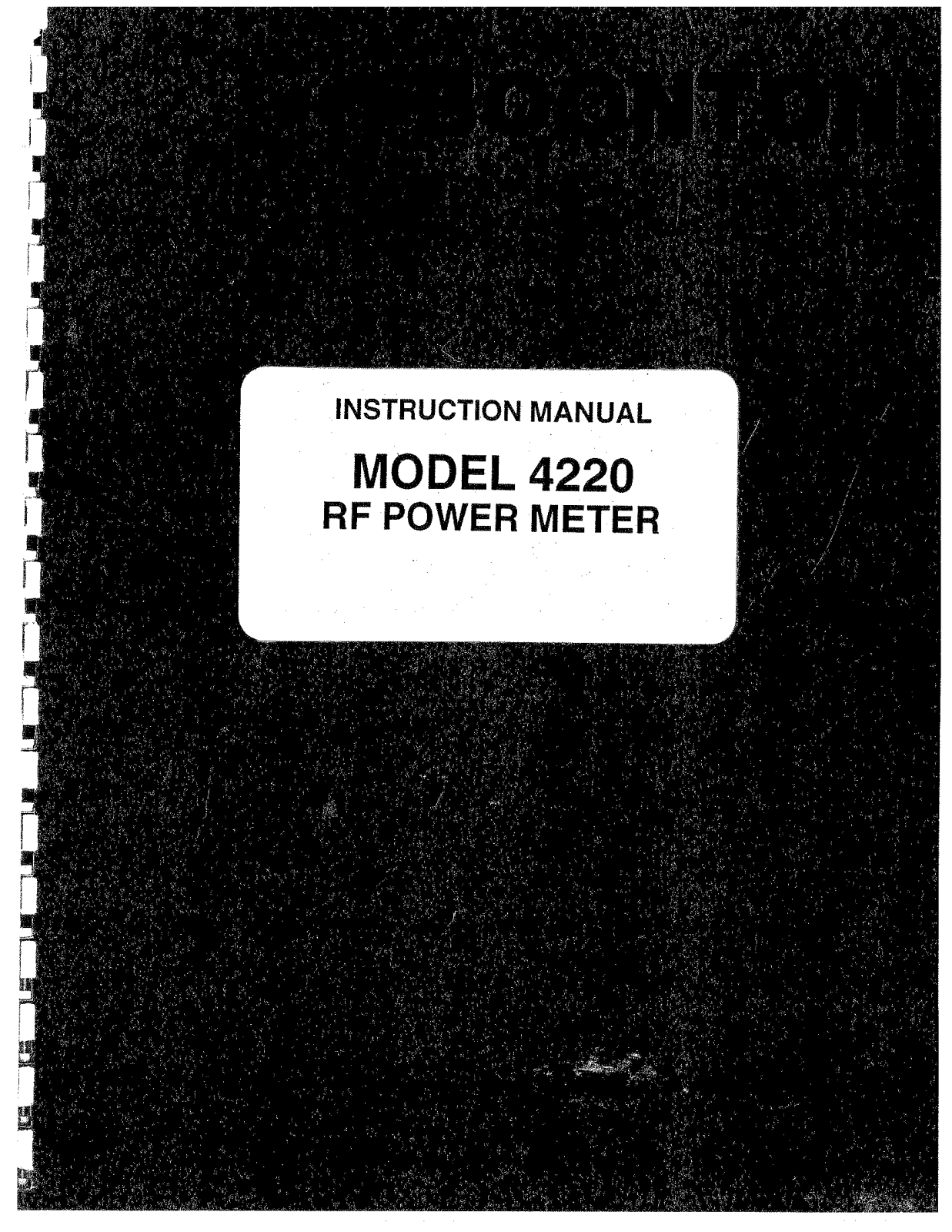 Boonton Electronics 4220 Service manual