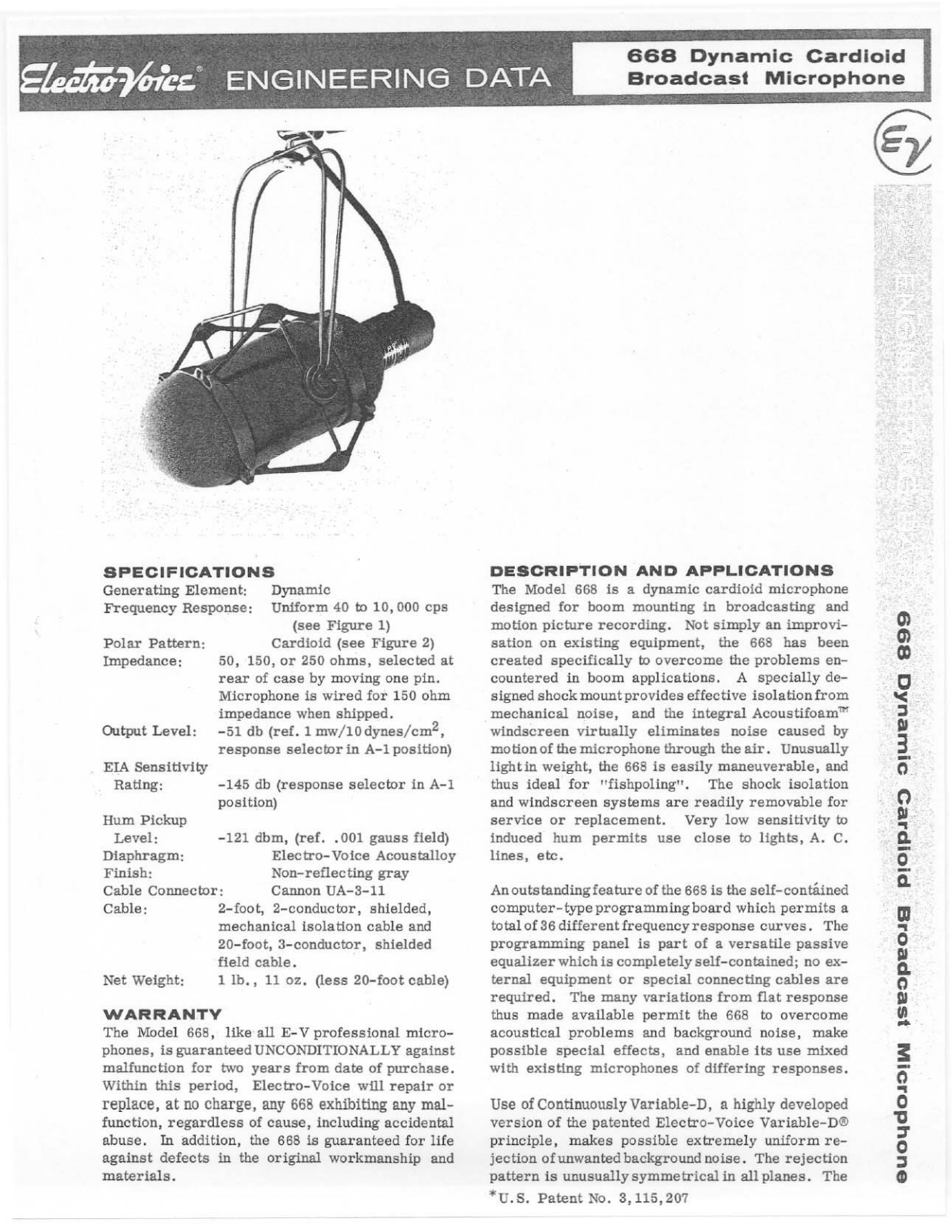 Electro-voice 668 DATASHEET