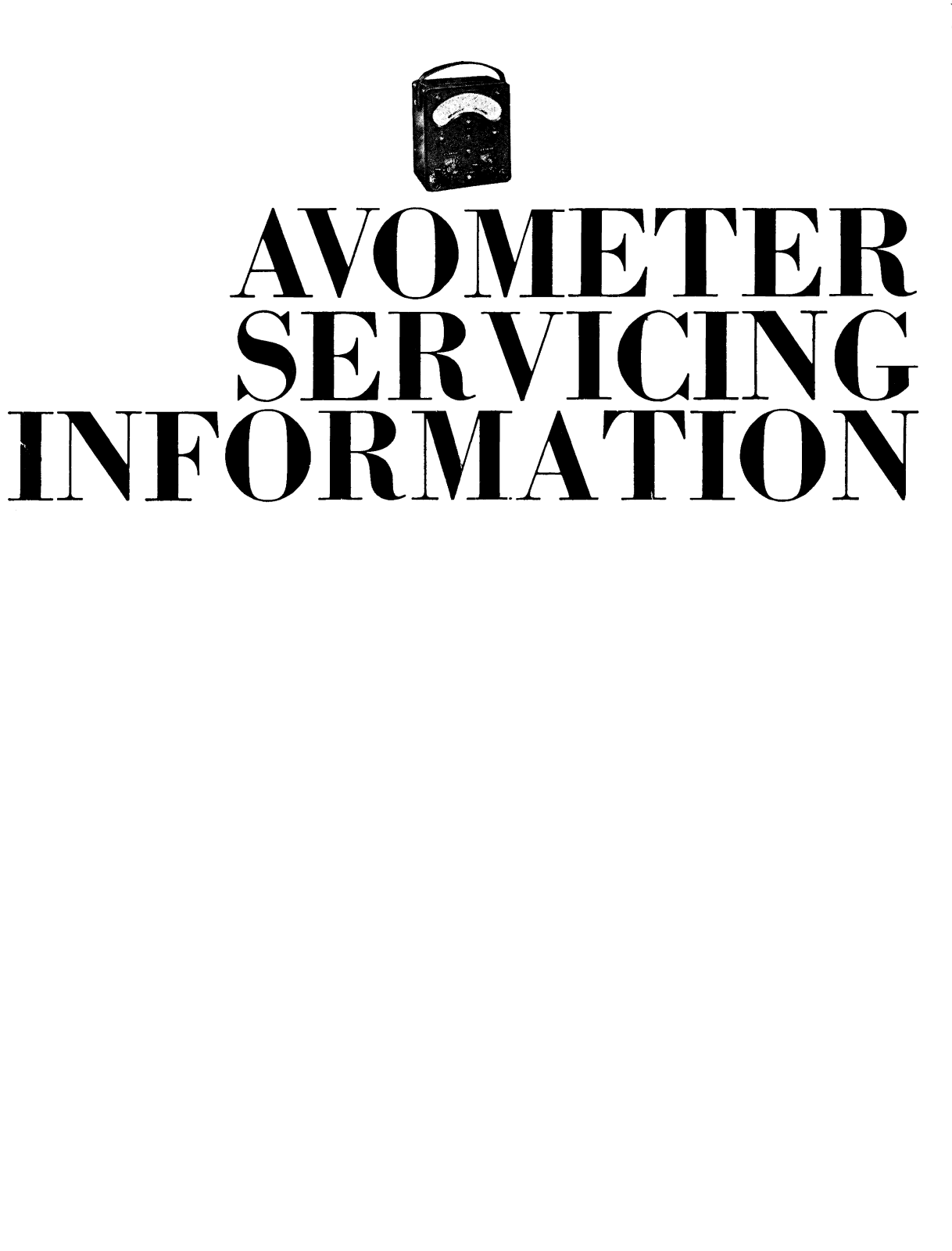 AVO Avometer Service Manual