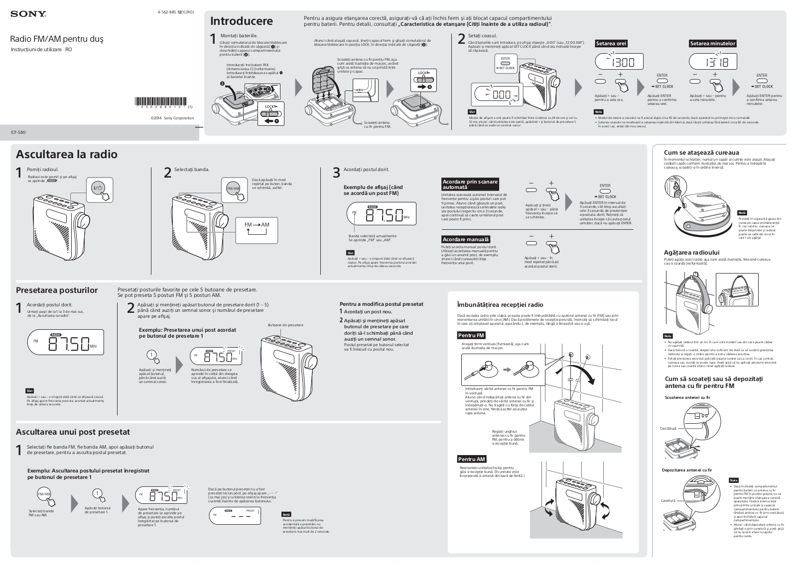 Sony ICF-S80 User Manual