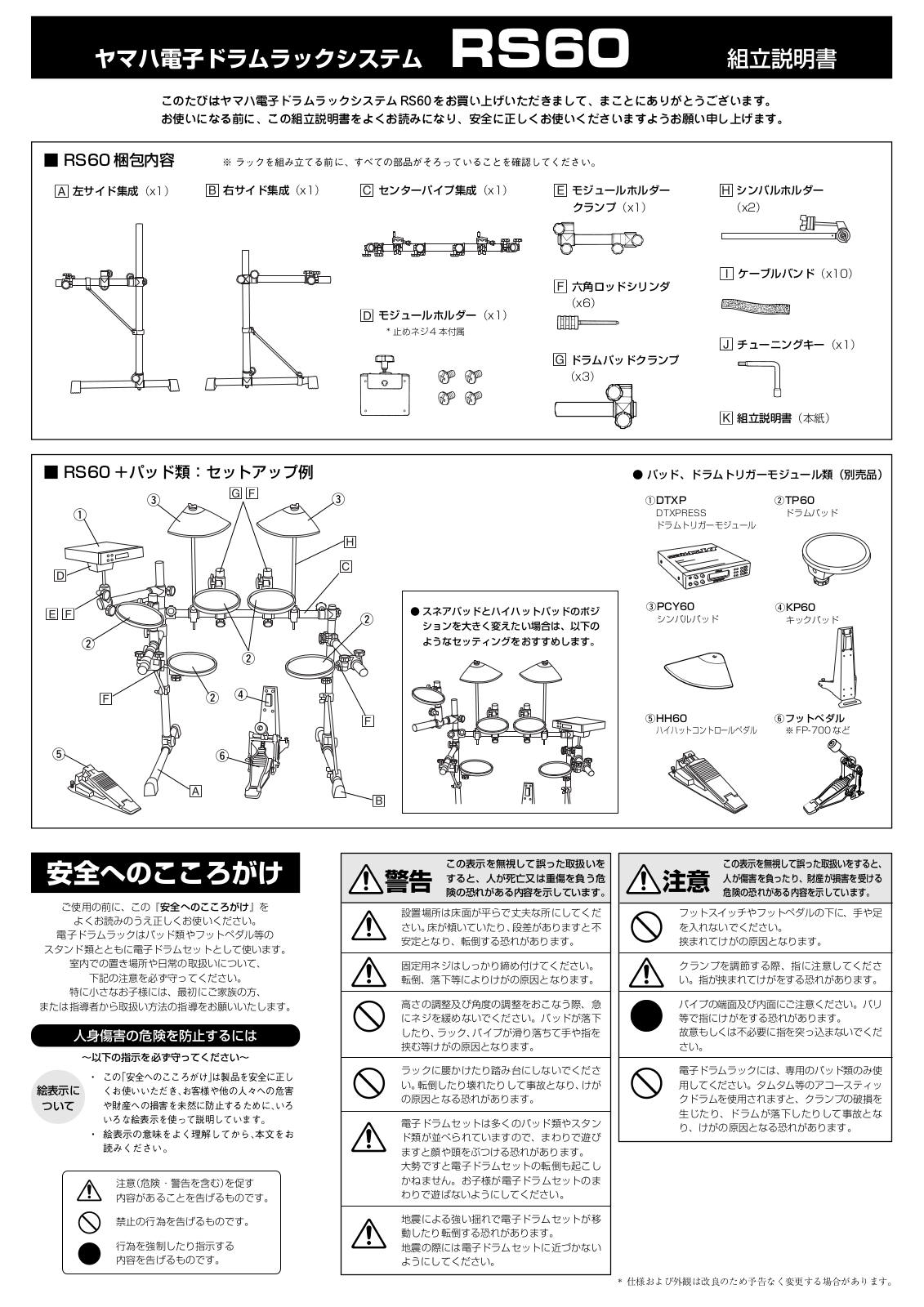 Yamaha RS60 User Manual