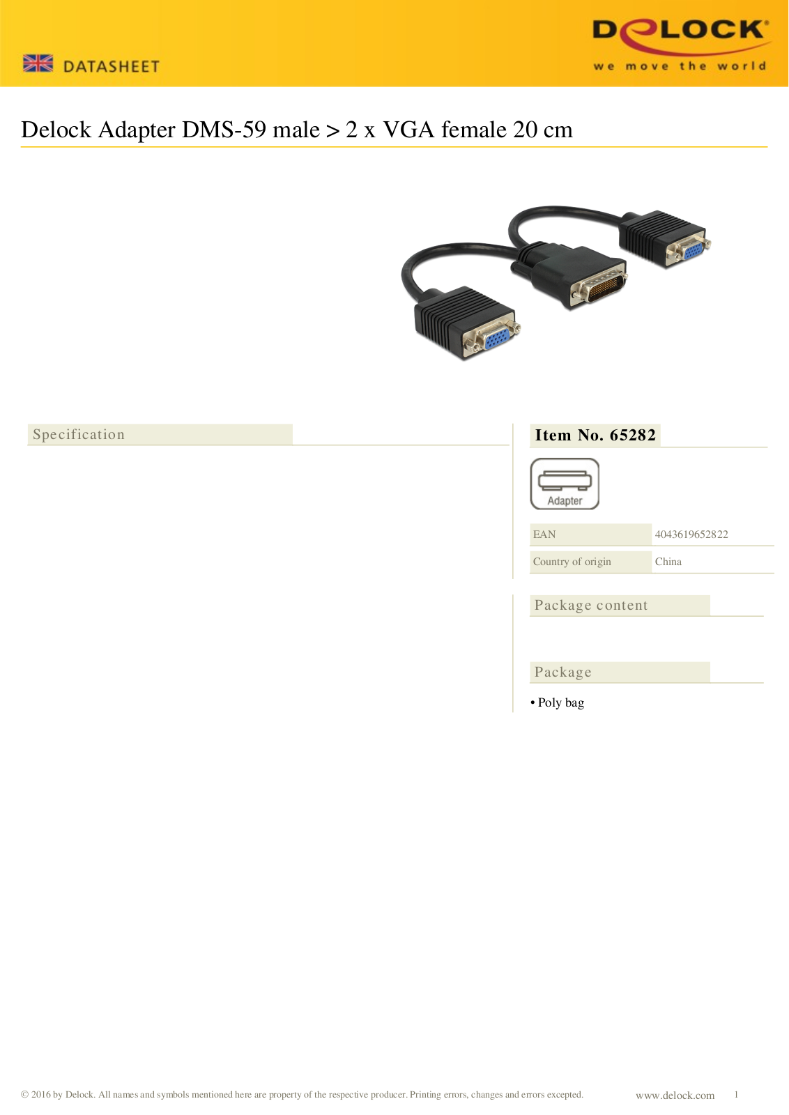 Delock ICOC DMS-2VGA Datasheet - ManualMachine.com