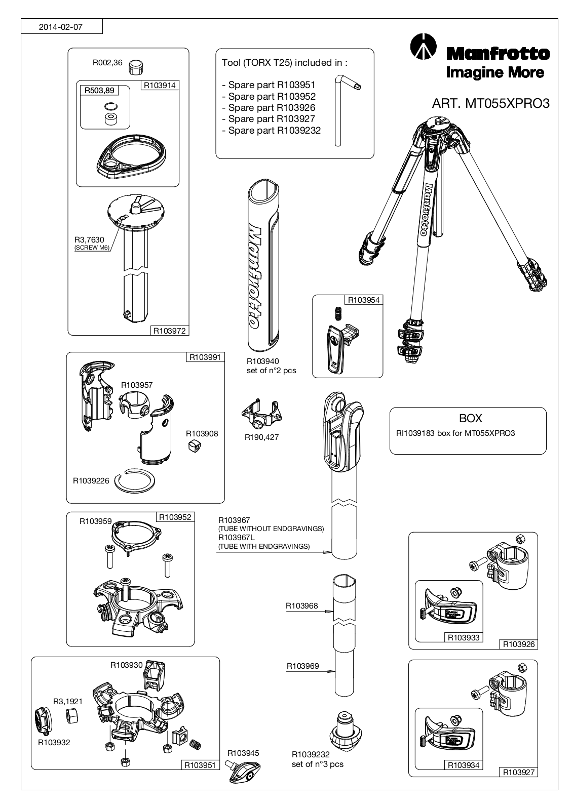 Manfrotto MT055XPRO3 User Manual