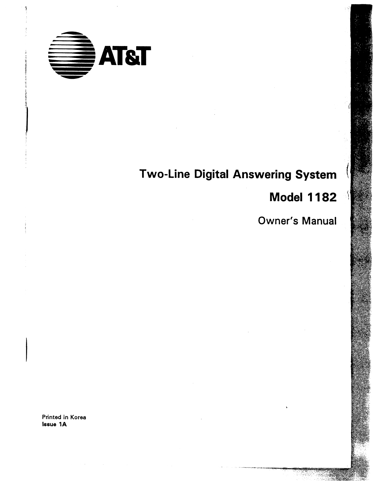 AT&T 1182 User Manual