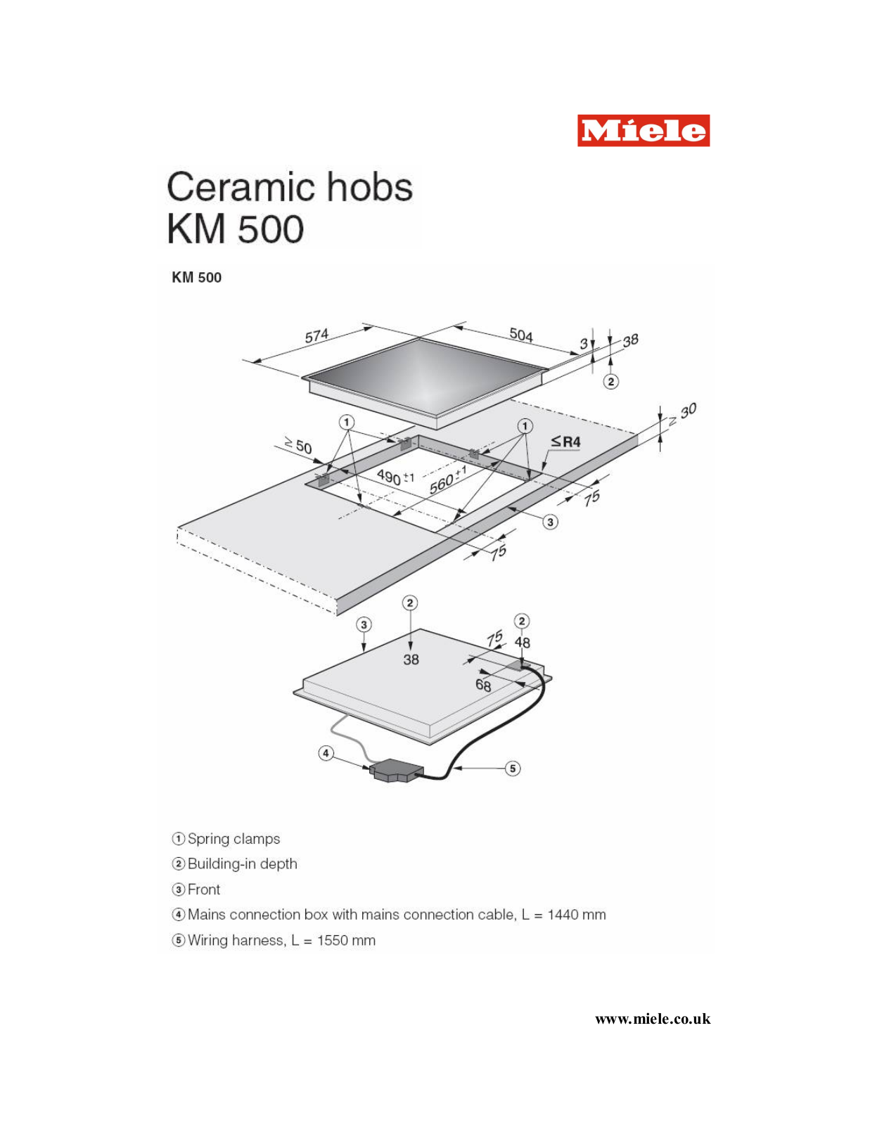 Miele KM 500 Operating instructions
