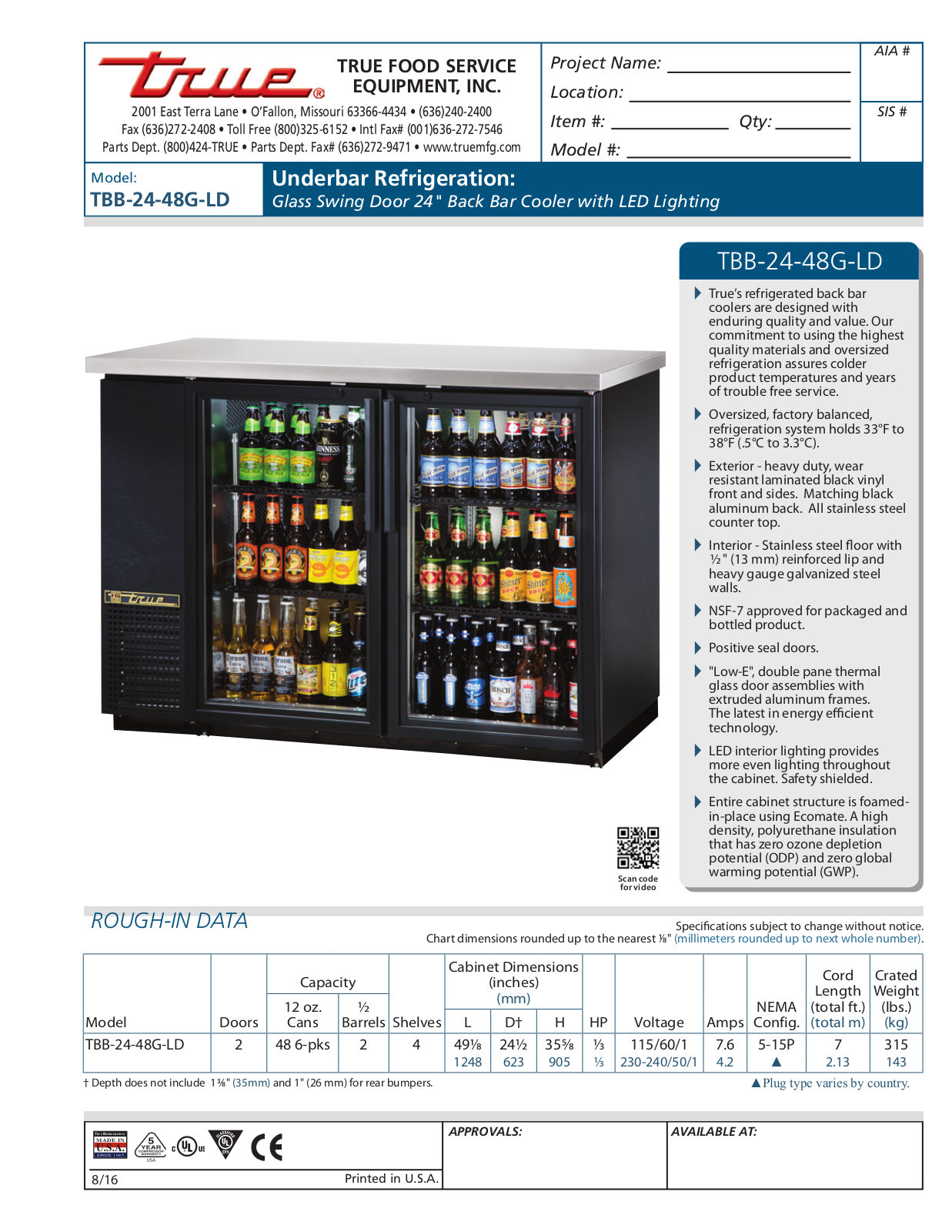 True TBB-24-48G-LD User Manual