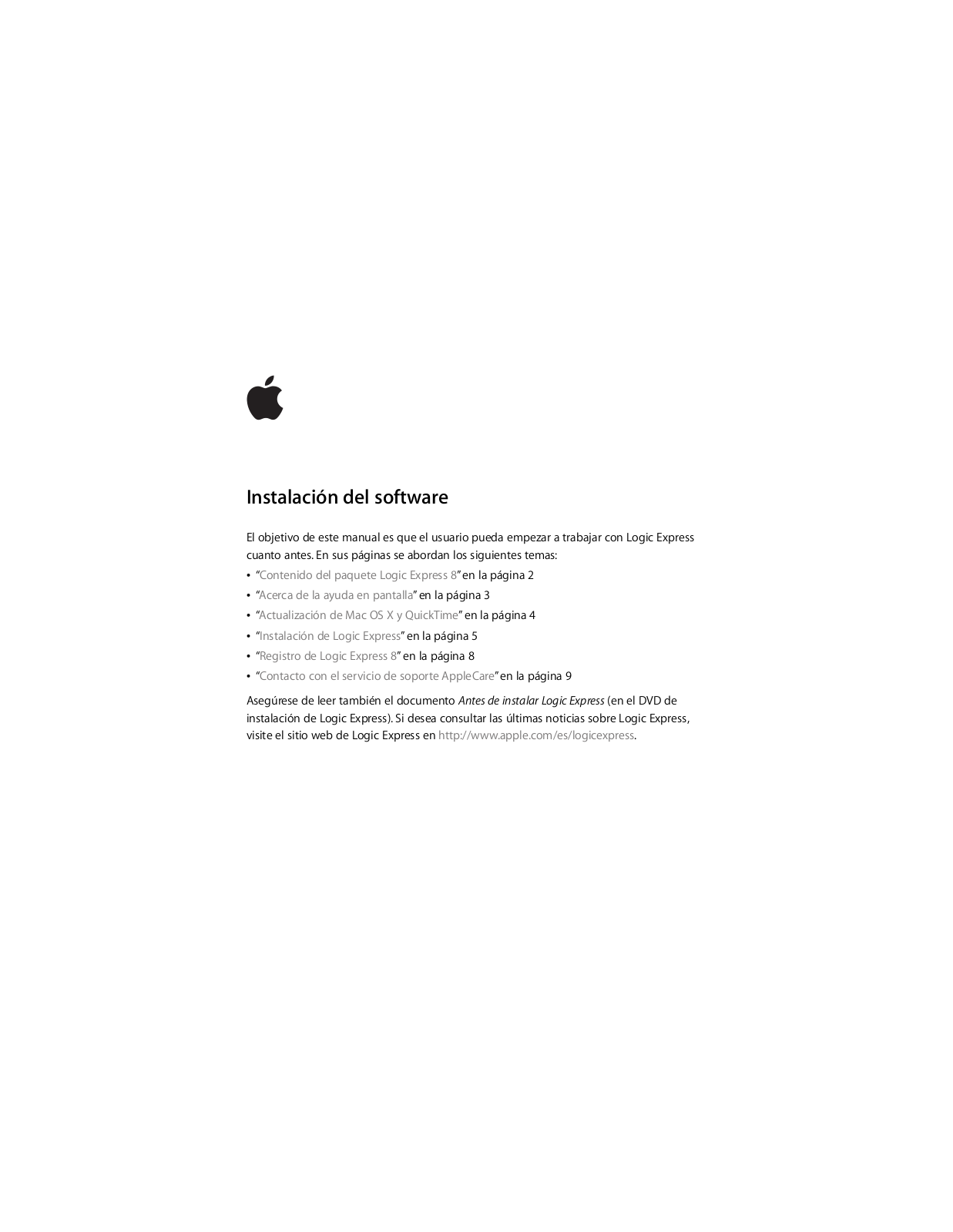 Apple Logic Express - 8 Installation Manual