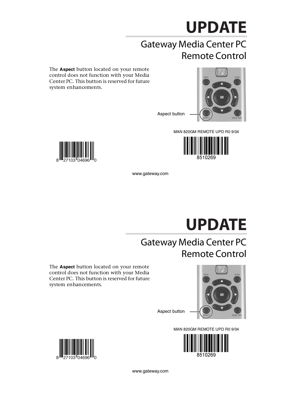 Gateway 820GM, GX7022E User Manual