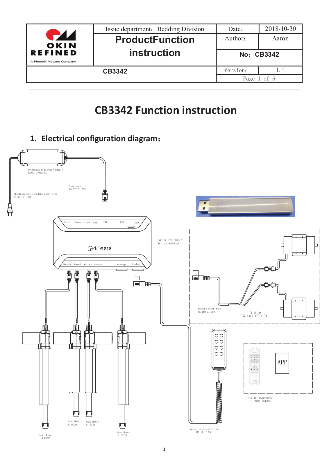 OKIN Refined Electric Technology CB3342 User Manual