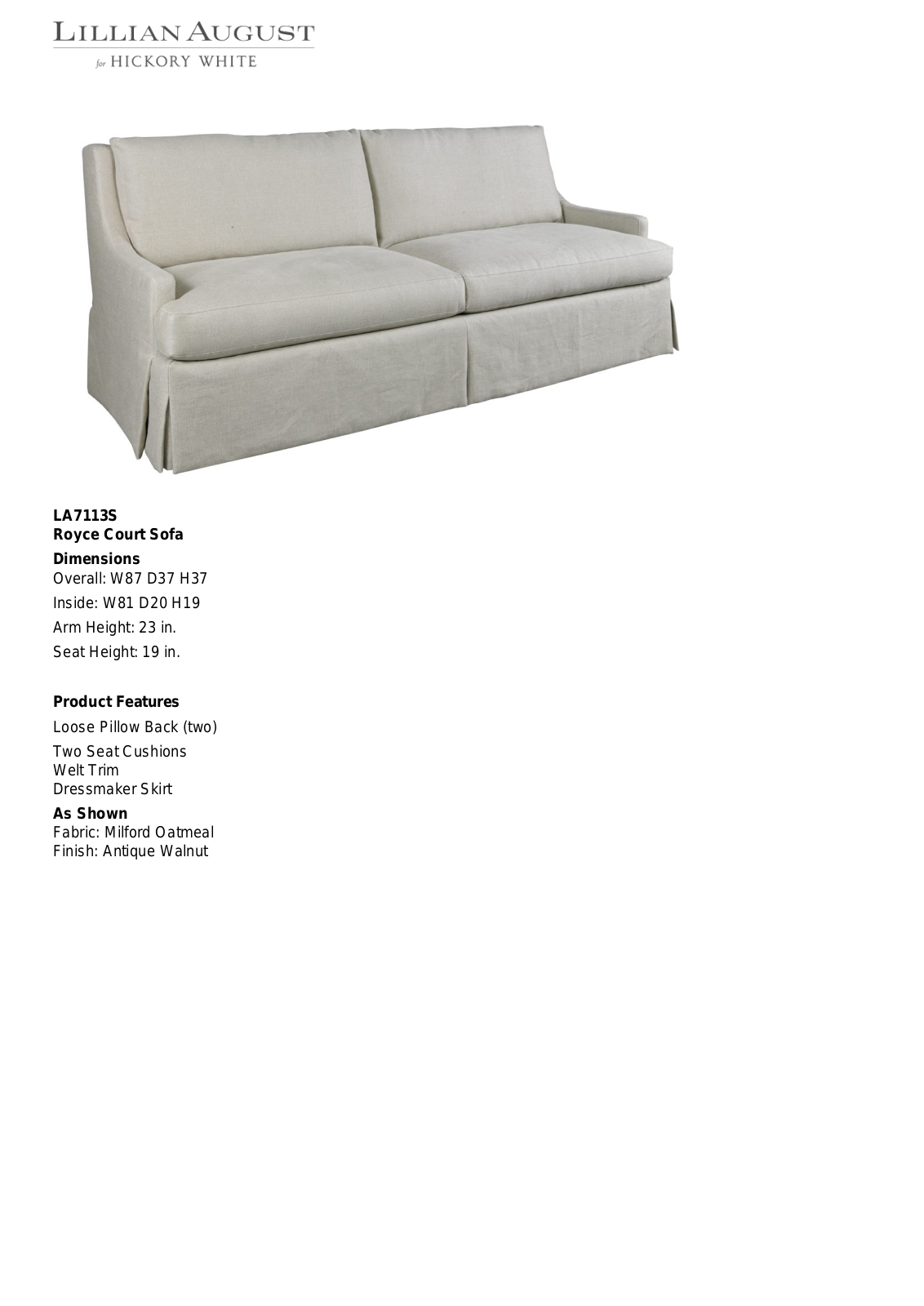 Lillian August LIGU1073 Specifications - ManualMachine.com