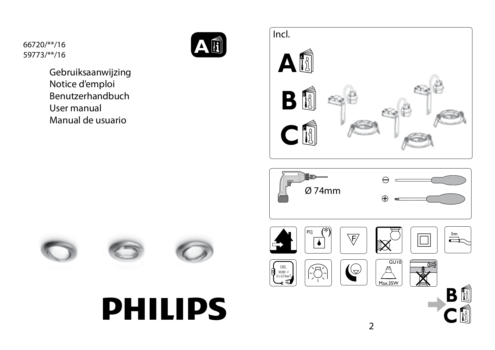 Philips 59773-06-16, 59773-31-16, 59773-11-16 User Manual