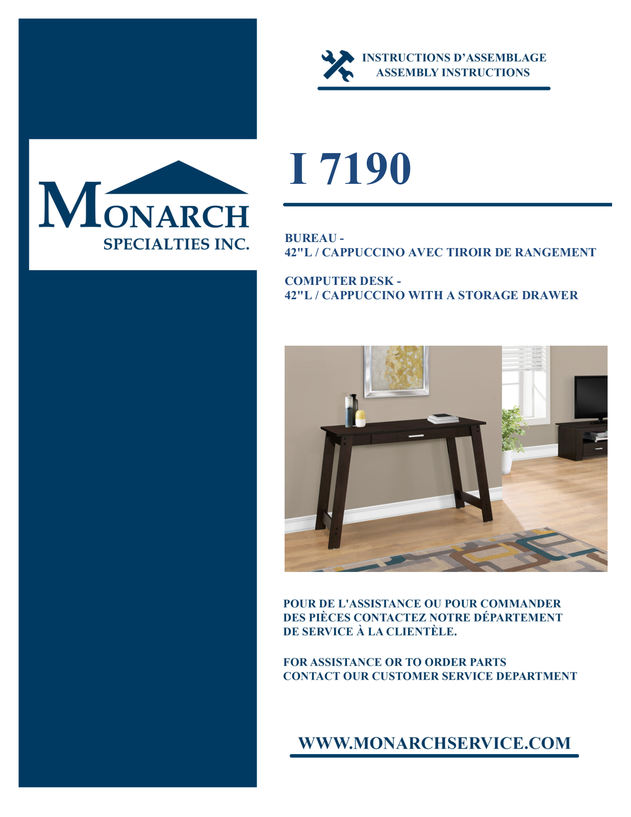 Monarch I7190 Assembly Guide - ManualMachine.com